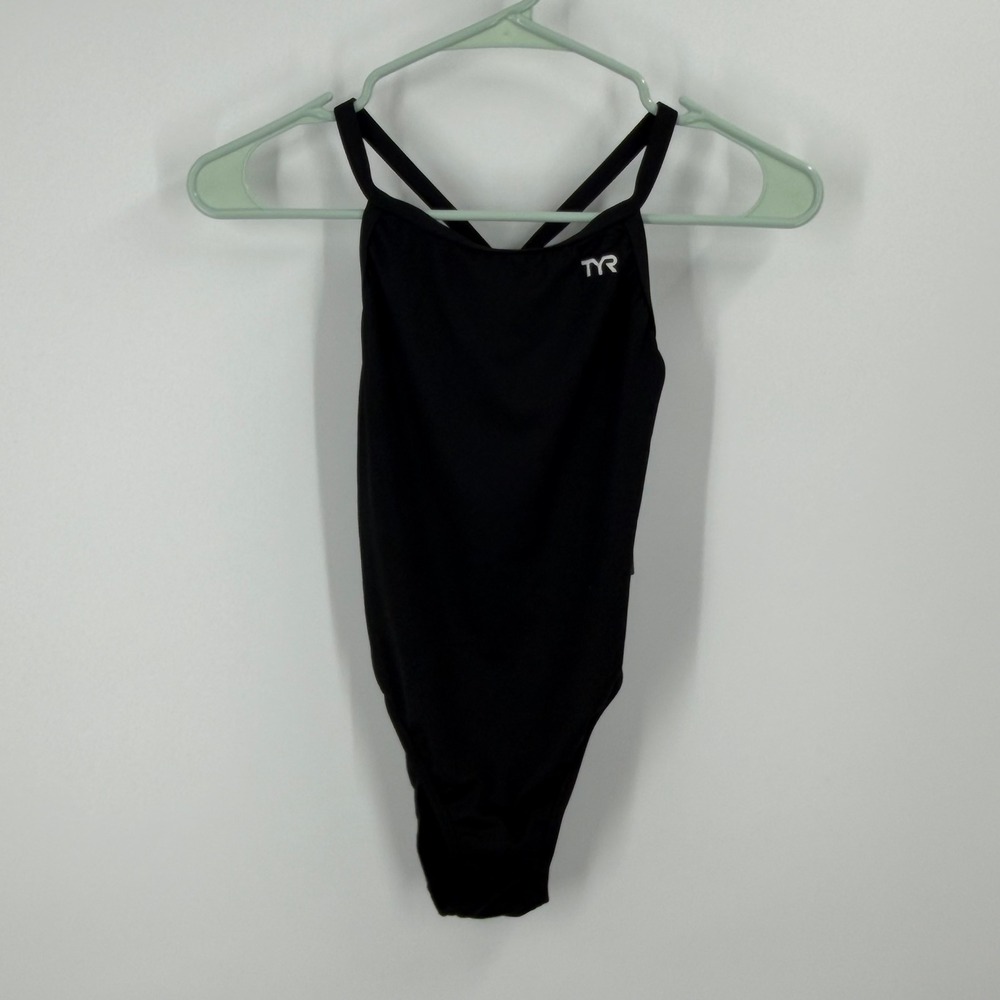 TYR One Piece Swimsuit Women Size 28 Black Diamondfit Durafast Elite DDUS7A